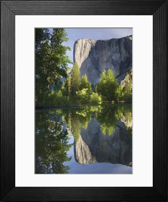Framed Print : CA, Yosemite NP, El Capitan reflected in Merced River