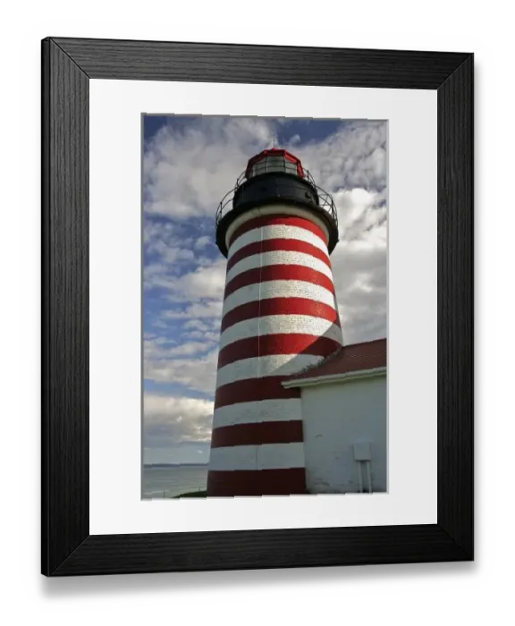 Framed Print : USA, Maine, Lubec. West Quoddy Head LIghthouse Framed Print : USA, Maine, Lubec. West Quoddy Head LIghthouse