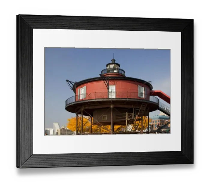 Framed Print : BALTIMORE, MARYLAND. USA. Seven-Foot Knoll lighthouse. Baltimore Waterfront, 2nd Framed Print : BALTIMORE, MARYLAND. USA. Seven-Foot Knoll lighthouse. Baltimore Waterfront, 2nd