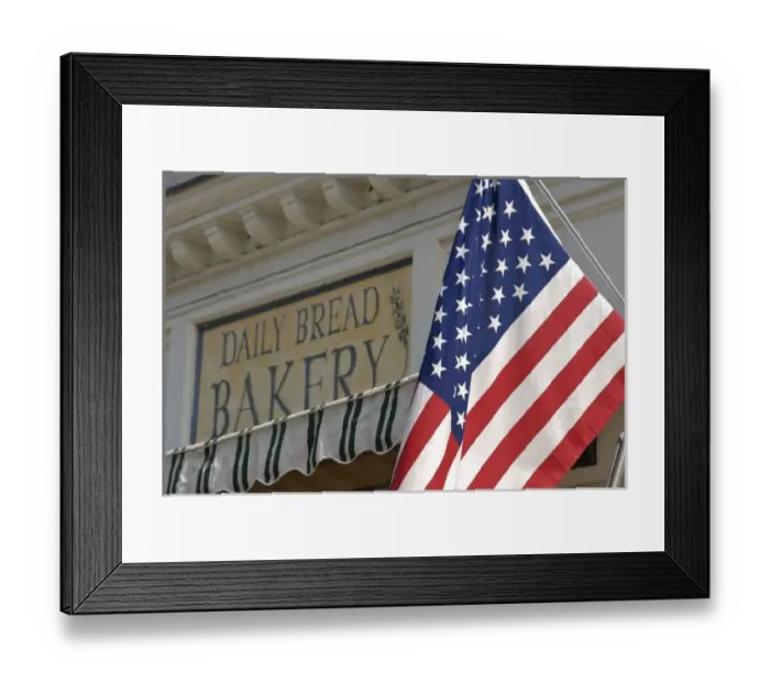 Framed Print : USA; Massachusetts; Stockbridge; Daily Bread Bakery sign Framed Print : USA; Massachusetts; Stockbridge; Daily Bread Bakery sign