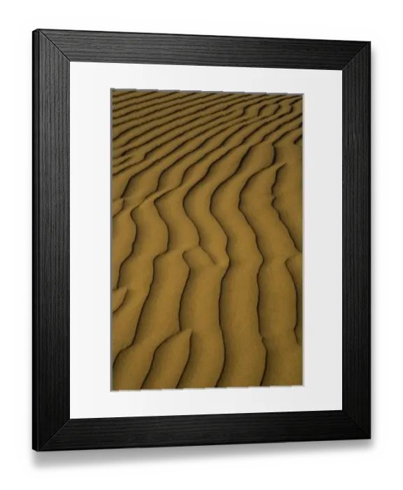 Framed Print : Sand Dunes and ripple desgins from the early morning light falling on the Dunes Mesquite
