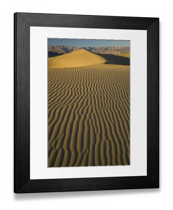 Framed Print : Sand Dunes and ripple desgins from the early morning light falling on the Dunes Mesquite Framed Print : Sand Dunes and ripple desgins from the early morning light falling on the Dunes Mesquite