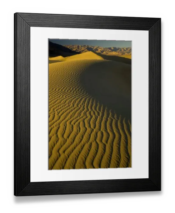 Framed Print : Sand Dunes and ripple desgins from the early morning light falling on the Dunes Mesquite Framed Print : Sand Dunes and ripple desgins from the early morning light falling on the Dunes Mesquite