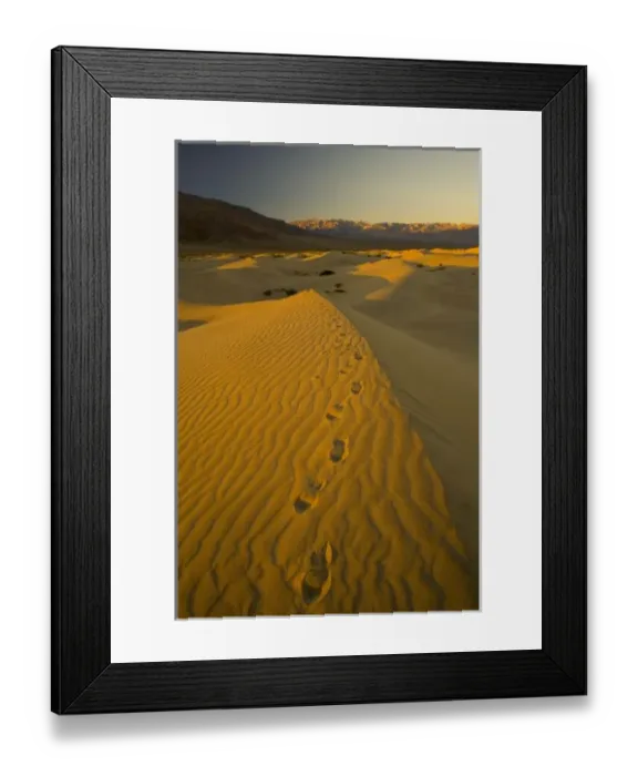 Framed Print : Sand Dunes and ripple desgins from the early morning light falling on the Dunes Mesquite