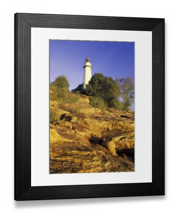 Framed Print : USA, Michigan, Lake Huron. Pointe Aux Barques Lighthouse Framed Print : USA, Michigan, Lake Huron. Pointe Aux Barques Lighthouse