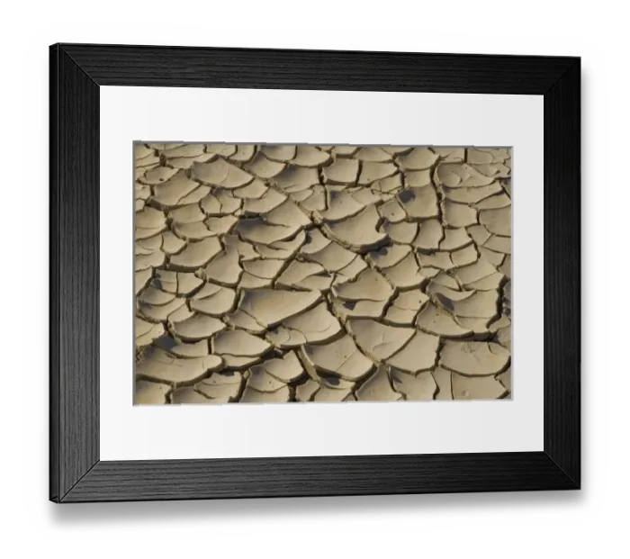 Framed Print : Cracked Mud formation Framed Print : Cracked Mud formation