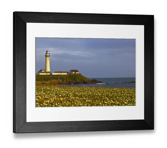 Framed Print : Lighthouse at Pigeon Point State Beach in San Mateo county, California, USA Framed Print : Lighthouse at Pigeon Point State Beach in San Mateo county, California, USA