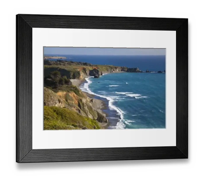Framed Print : The Big Sur coastline in California, USA