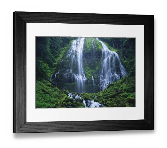 Framed Print : USA, Oregon, Willamette National Forest. View of the Lower Proxy Falls Framed Print : USA, Oregon, Willamette National Forest. View of the Lower Proxy Falls