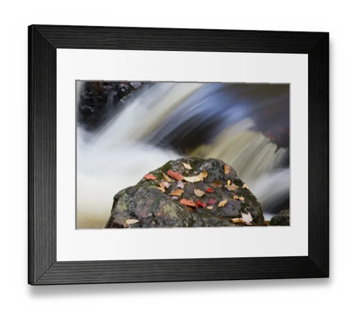 Framed Print : Overlooked Falls in the Little Carp River in the Porcupine Mountains Wilderness State