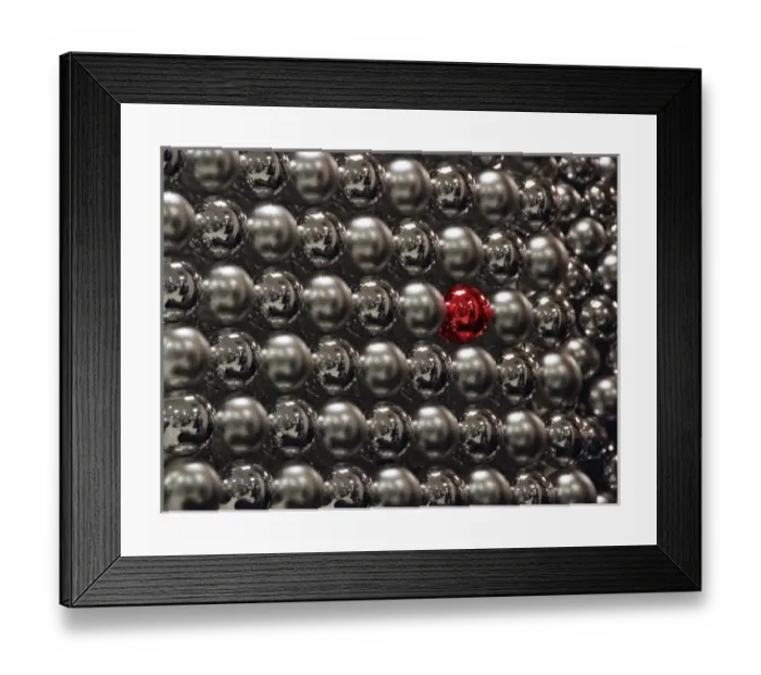Framed Print : USA, Oregon, Portland. Silver glass Christmas ornaments with single red ornament Framed Print : USA, Oregon, Portland. Silver glass Christmas ornaments with single red ornament