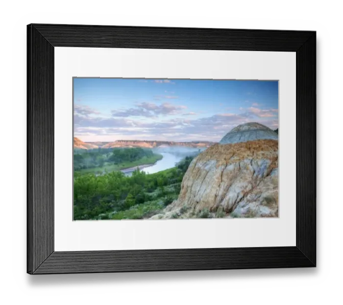 Framed Print : The Little Missouri River at the Little Missouri National Grasslands, North Dakota, USA