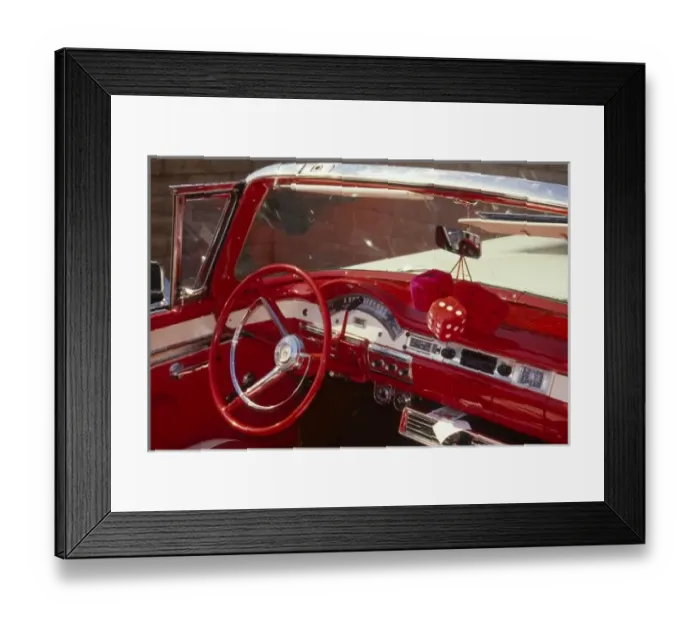 Framed Print : California: Santa Ynez Valley, Solvang, 1957 Ford Framed Print : California: Santa Ynez Valley, Solvang, 1957 Ford