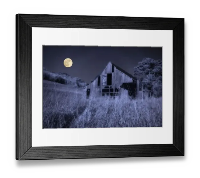 Framed Print : North America, USA, North Carolina, digitally altered infrared photograph of an old