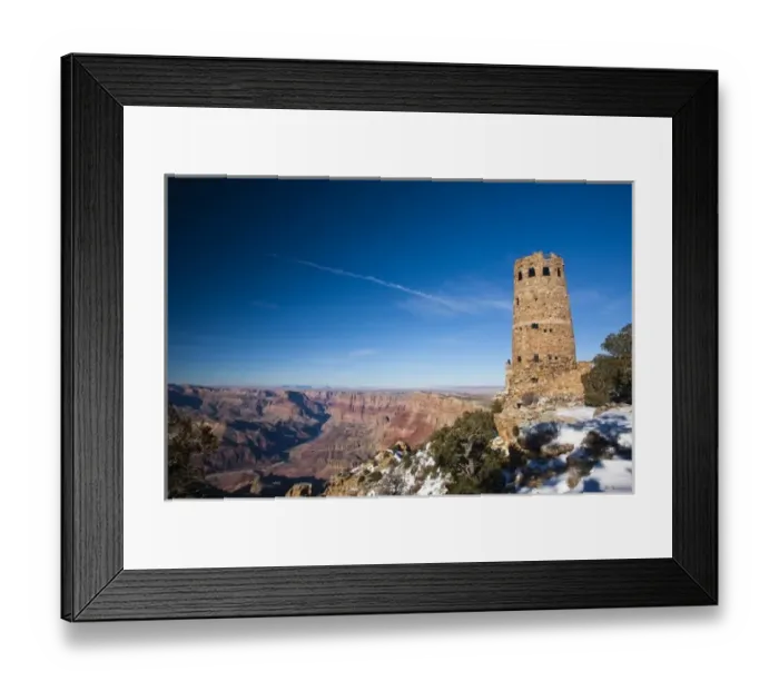 Framed Print : USA, Arizona, Grand Canyon National Park. Desert view area, The Watchtower, National Framed Print : USA, Arizona, Grand Canyon National Park. Desert view area, The Watchtower, National