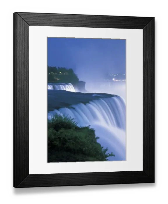 Framed Print : USA, New York, Niagara Falls. American Falls in evening light Framed Print : USA, New York, Niagara Falls. American Falls in evening light