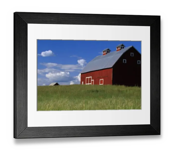 Framed Print : Red barn in Latah County, Idaho state PR (MR)