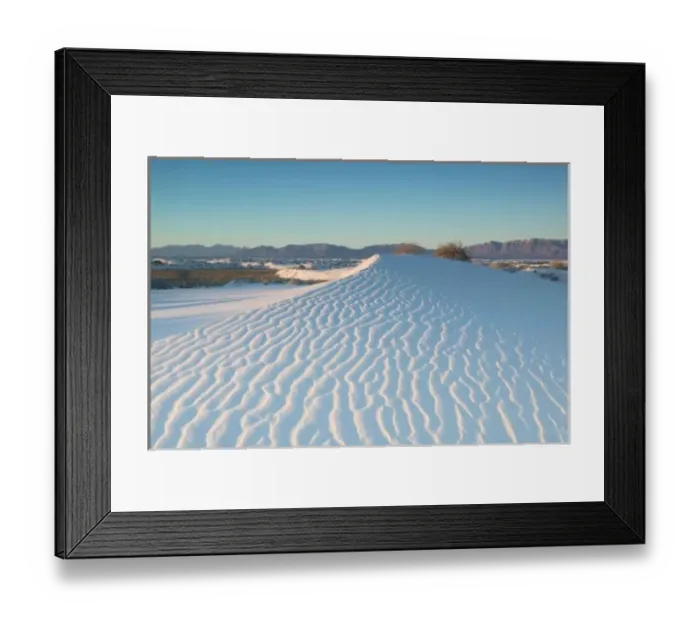 Framed Print : USA, New Mexico, White Sands National Monument: White Sand Dunes at Sunrise