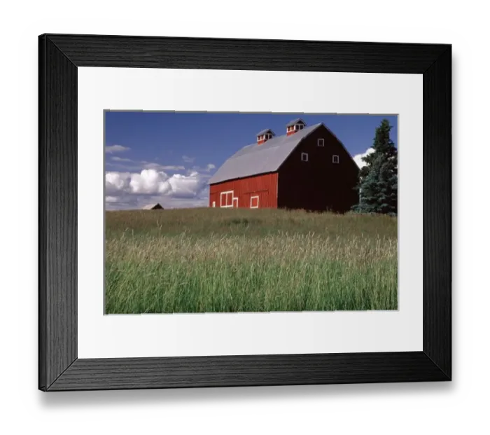 Framed Print : Red barn in Latah County, Idaho state PR (MR)