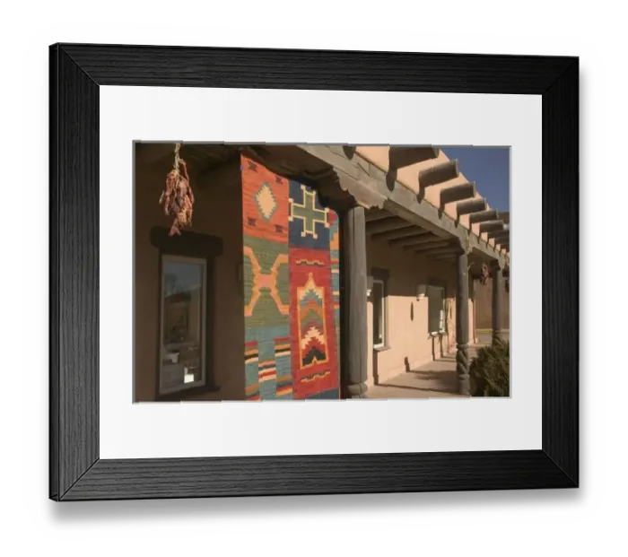 Framed Print : USA, New Mexico, Taos: Navaho Rug Gallery Kit Carson Road Framed Print : USA, New Mexico, Taos: Navaho Rug Gallery Kit Carson Road