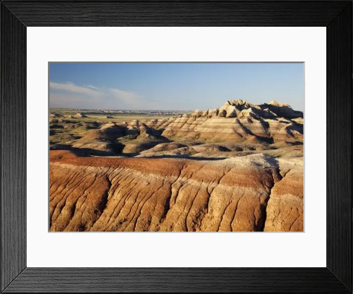 Framed Print : South Dakota, Badlands National Park, Badlands Loop Road