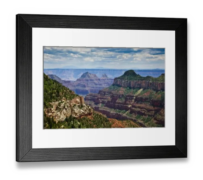 Framed Print : North Rim Gran Canyon - Grand Canyon National Park, AZ