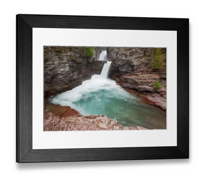 Framed Print : USA, Montana, Glacier National Park, St. Mary Falls Framed Print : USA, Montana, Glacier National Park, St. Mary Falls