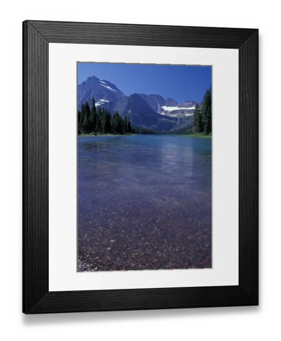 Framed Print : NA, USA, Montana, Glacier National PArk. Grinnell Glacier from Lake Josephine Framed Print : NA, USA, Montana, Glacier National PArk. Grinnell Glacier from Lake Josephine