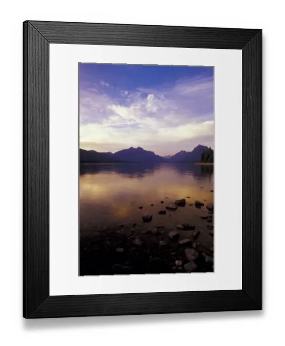 Framed Print : NA, USA, Montana, Glacier NP Sunset along Lake McDonald Framed Print : NA, USA, Montana, Glacier NP Sunset along Lake McDonald