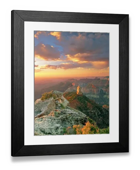 Framed Print : USA, Arizona, Grand Canyon National Park. Point Imperial at sunrise on North Rim Framed Print : USA, Arizona, Grand Canyon National Park. Point Imperial at sunrise on North Rim