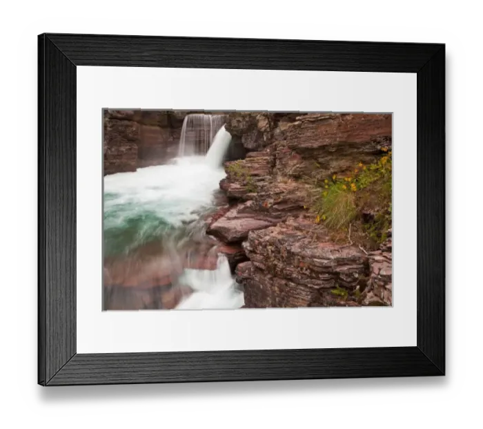 Framed Print : St Mary Falls in Glacier National Park in Montana Framed Print : St Mary Falls in Glacier National Park in Montana