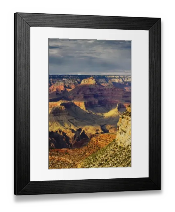 Framed Print : Grand Canyon from the south rim at sunset, Grand Canyon National Park, Arizona
