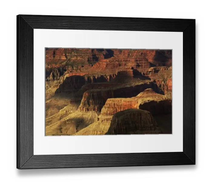 Framed Print : Grand Canyon from the south rim at sunset, Grand Canyon National Park, Arizona