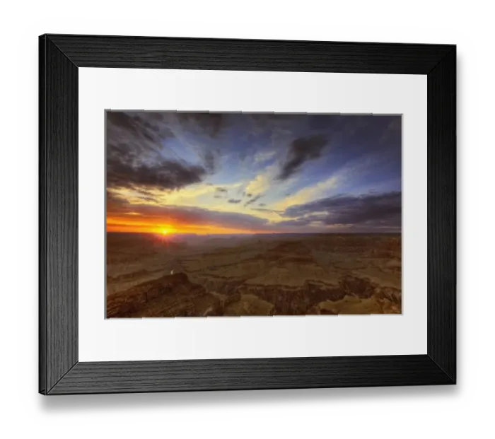 Framed Print : Sunset, south rim of the Grand Canyon, Grand Canyon National Park, Arizona