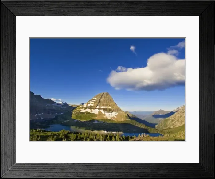 Framed Print : Hidden Lakle reflects Bearhat Mountain at Logan Pass in Glacier National Park in Montana Framed Print : Hidden Lakle reflects Bearhat Mountain at Logan Pass in Glacier National Park in Montana