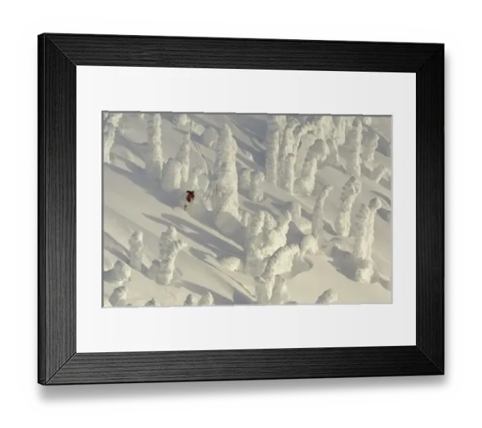 Framed Print : Alpine Skier in thick snowghosts at Big Mountain Resort in Whitefish, Montana. (MR) Framed Print : Alpine Skier in thick snowghosts at Big Mountain Resort in Whitefish, Montana. (MR)
