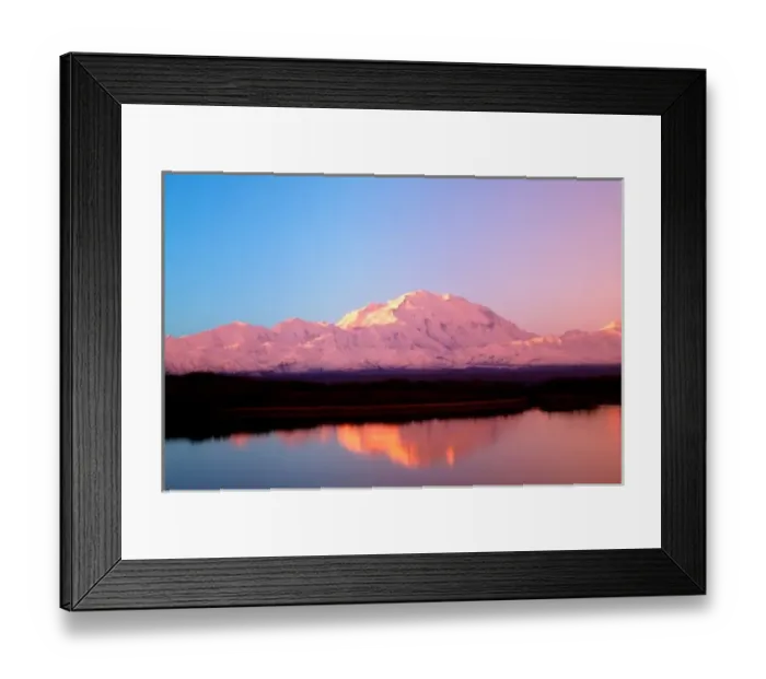 Framed Print : Alaska, Denali National Park, Mt. McKinley at Sunrise with Reflections Framed Print : Alaska, Denali National Park, Mt. McKinley at Sunrise with Reflections