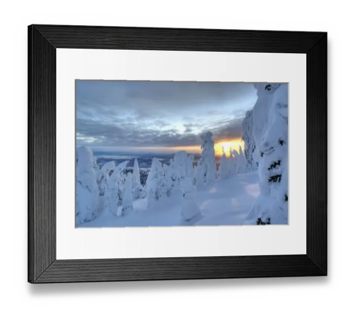 Framed Print : Snowghosts at sunset at Whitefish Mountain Resort in Montana Framed Print : Snowghosts at sunset at Whitefish Mountain Resort in Montana
