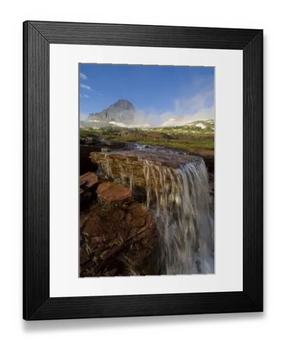 Framed Print : The Hanging Gardens at Logan Pass in Glacier National Park in Montana