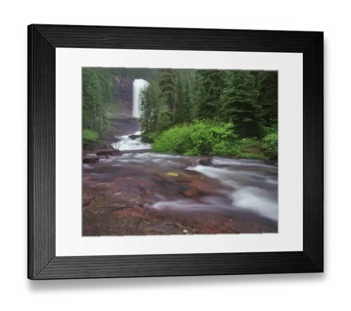 Framed Print : Virginia Falls in Glacier National Park in Montana Framed Print : Virginia Falls in Glacier National Park in Montana