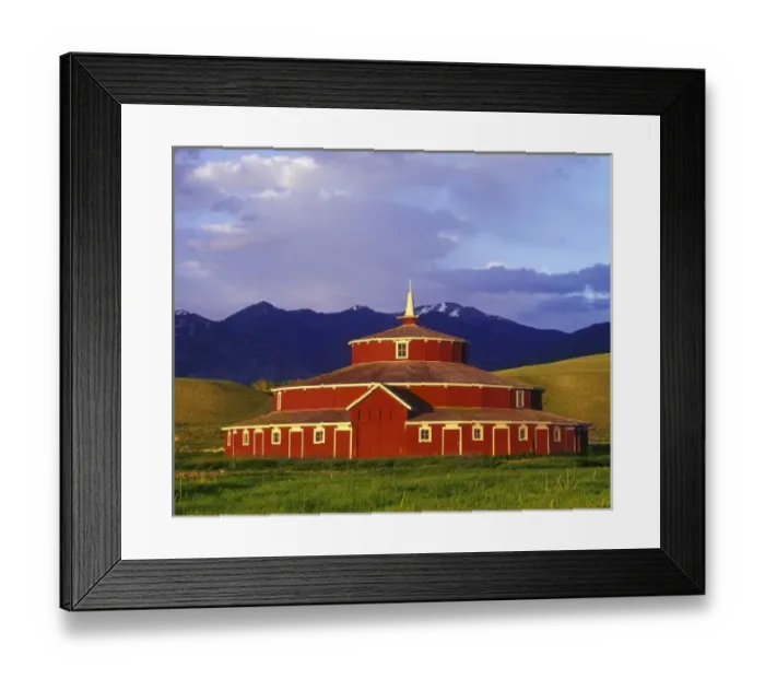Framed Print : Historic Round Barn at Twin Bridges Montana Framed Print : Historic Round Barn at Twin Bridges Montana