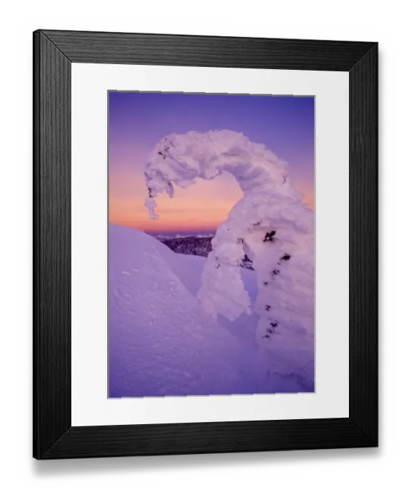 Framed Print : Snowghost in the Whitefish Range at Twilight in Montana Framed Print : Snowghost in the Whitefish Range at Twilight in Montana