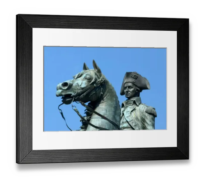 Framed Print : Washington, DC, statue of General George Washington on horseback Framed Print : Washington, DC, statue of General George Washington on horseback