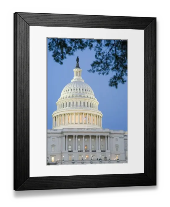 Framed Print : U. S. Capitol at dusk, Washington D. C. (District of Columbia), United States Framed Print : U. S. Capitol at dusk, Washington D. C. (District of Columbia), United States