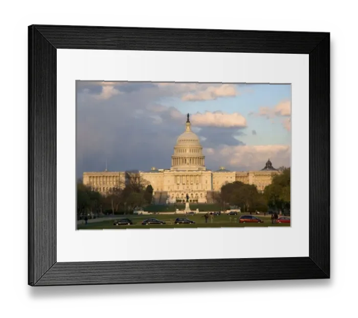 Framed Print : The United States Capitol Building in Washington, D. C