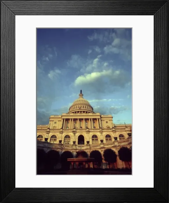 Framed Print : United States, Washington, D. C. U. S. Capitol at sunset Framed Print : United States, Washington, D. C. U. S. Capitol at sunset