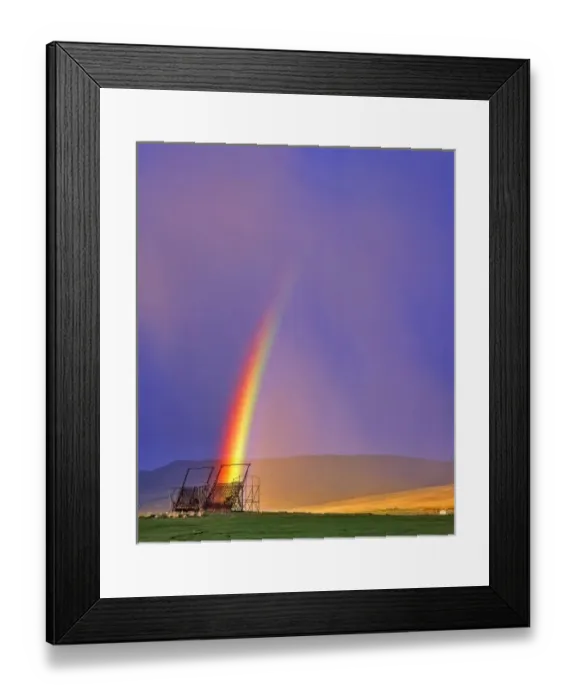 Framed Print : Beaverhaed Haystcker in rainbow in Big Hole Valley of Montana Framed Print : Beaverhaed Haystcker in rainbow in Big Hole Valley of Montana