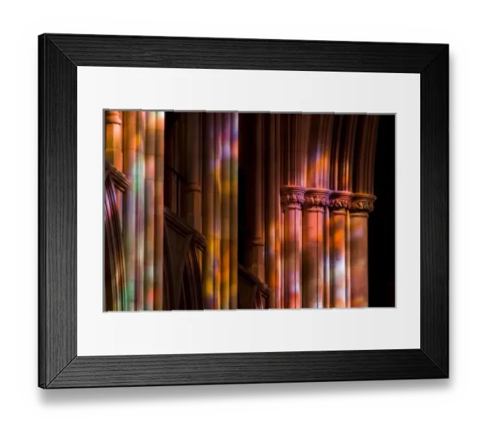 Framed Print : USA, DC, Washington, Washington National Cathedral, colorful stone columns