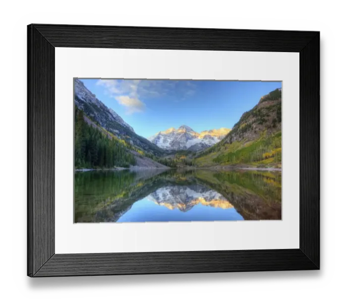 Framed Print : USA, Colorado, Maroon Bells-Snowmass Wilderness, Maroon Bells from Maroon Lake