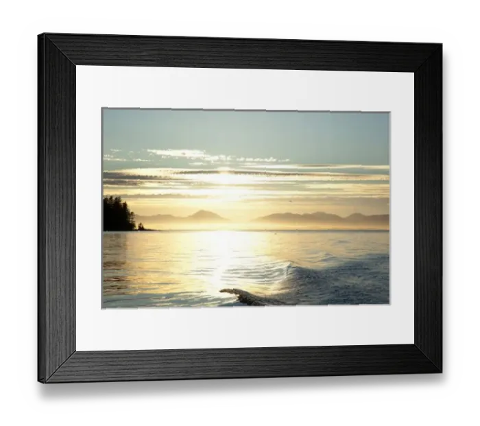 Framed Print : USA, Alaska, Southeast near Ketchikan, sunset
